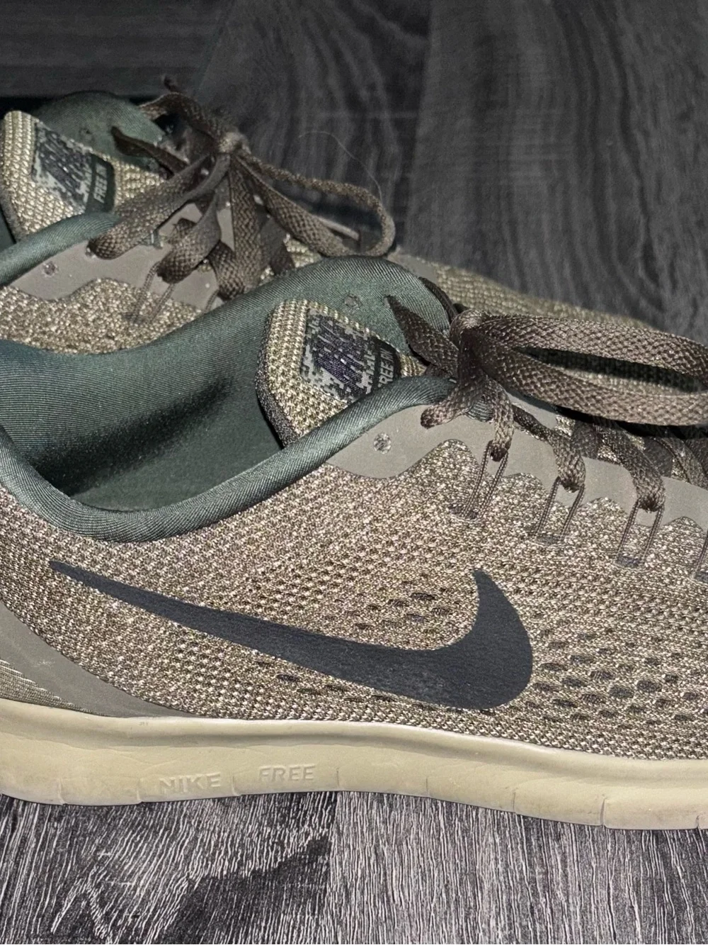 Nike Free RN Olive Khaki Running Shoes Mens Size 9 Athletic Sneakers 831509-303 - Picture 2 of 6